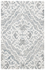 Safavieh Micro-Loop 2'-6" x 4'-0" Rug in Grey / Ivory