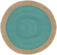 Safavieh Natural Fiber 10'-0" x 10'-0" Rug in Teal / Natural