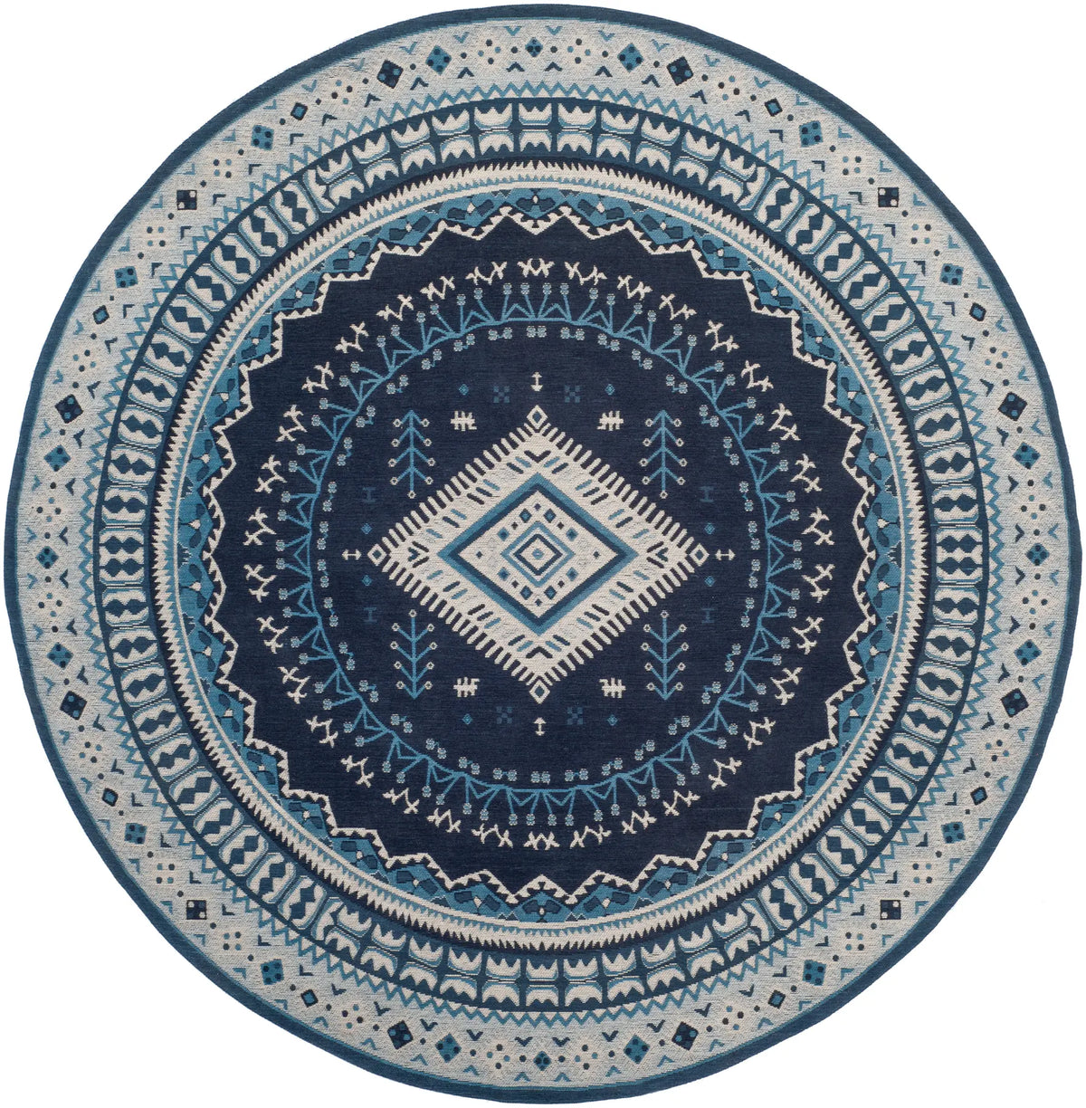 Safavieh Classic Vintage 6'-0" x 6'-0" Rug in Navy / Light Blue