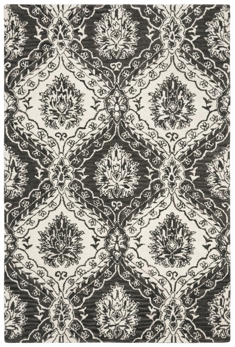 Safavieh Blossom 4'-0" x 6'-0" Rug in Charcoal / Ivory