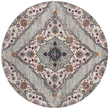 Safavieh Madison 6'-7" x 6'-7" Rug in Light Grey / Fuchsia