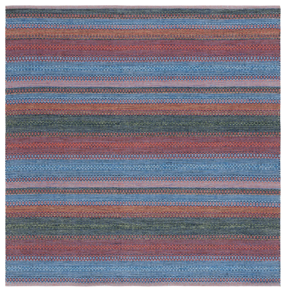 Safavieh Montauk 6'-0" x 6'-0" Rug in Blue / Orange