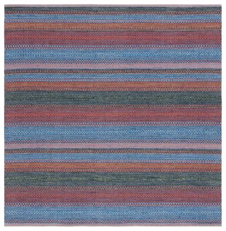 Safavieh Montauk 6'-0" x 6'-0" Rug in Blue / Orange