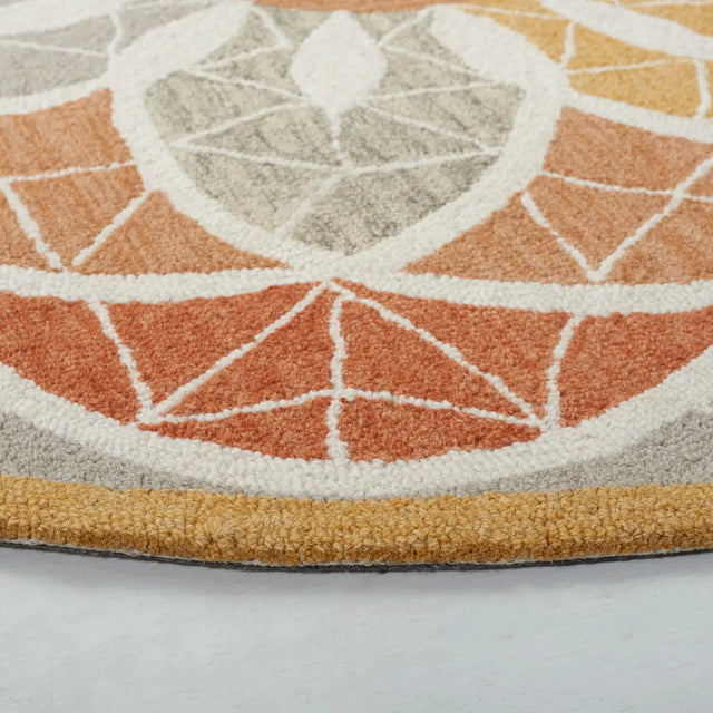 Safavieh Novelty 5'-0" x 5'-0" Rug in Grey / Gold