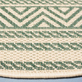 Safavieh Courtyard 6'-7" x 6'-7" Rug in Beige / Dark Green
