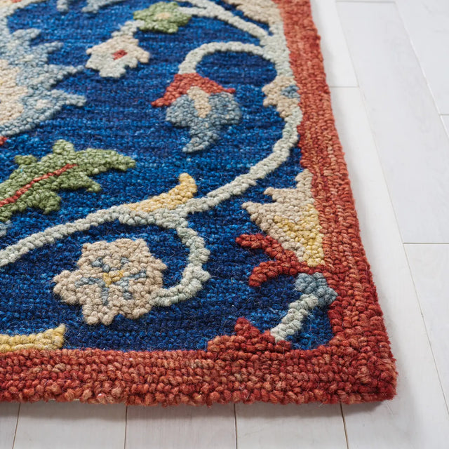 Safavieh Blossom 4'-0" x 6'-0" Rug in Blue / Rust