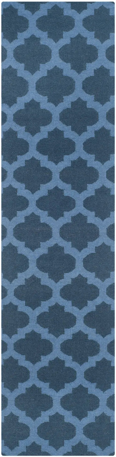 Safavieh Dhurries 2'-6" x 10'-0" Rug in Ink / Blue