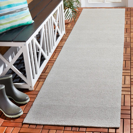 Safavieh Outdoor Micro-Loop 2'-3" x 9'-0" Rug in Grey