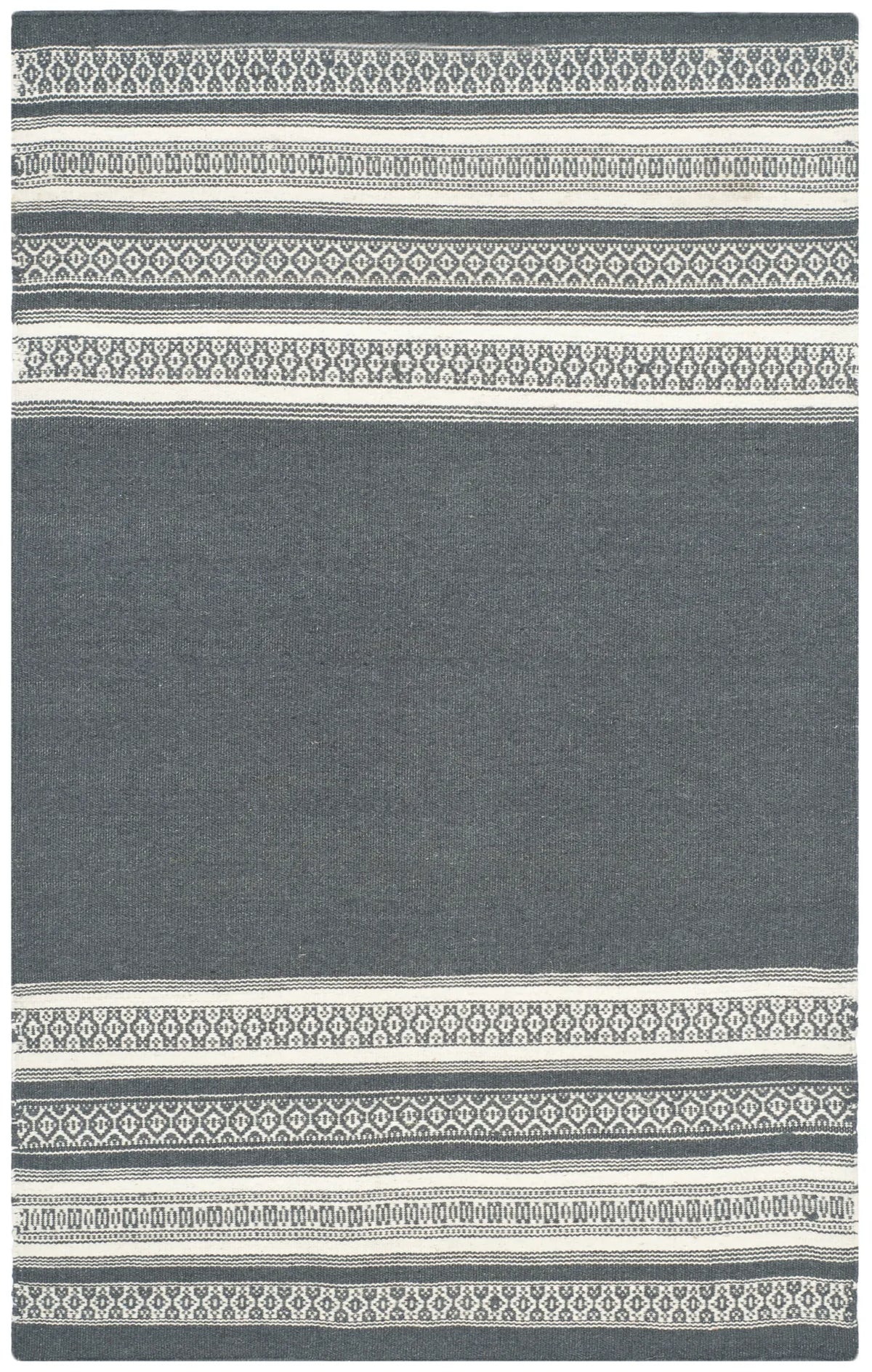 Safavieh Dhurries 3'-0" x 5'-0" Rug in Dark Grey