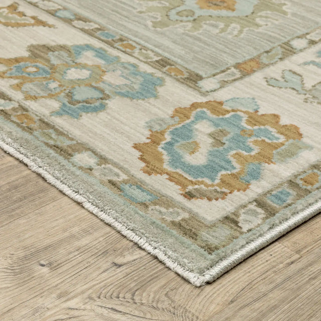 Oriental Weavers Sphinx Maeve MAE11 Blue Rugs - corner detail