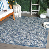 Safavieh Courtyard 5'-3" x 7'-7" Rug in Navy / Grey