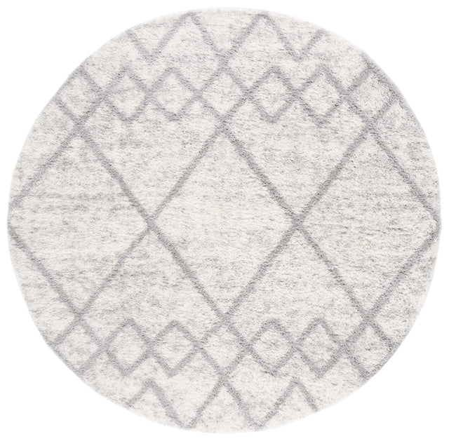 Safavieh Berber Shag 7'-0" x 7'-0" Rug in Grey / Ivory