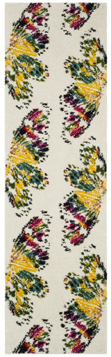 Safavieh Fiesta Shag 2'-3" x 8'-0" Rug in Cream / Multi