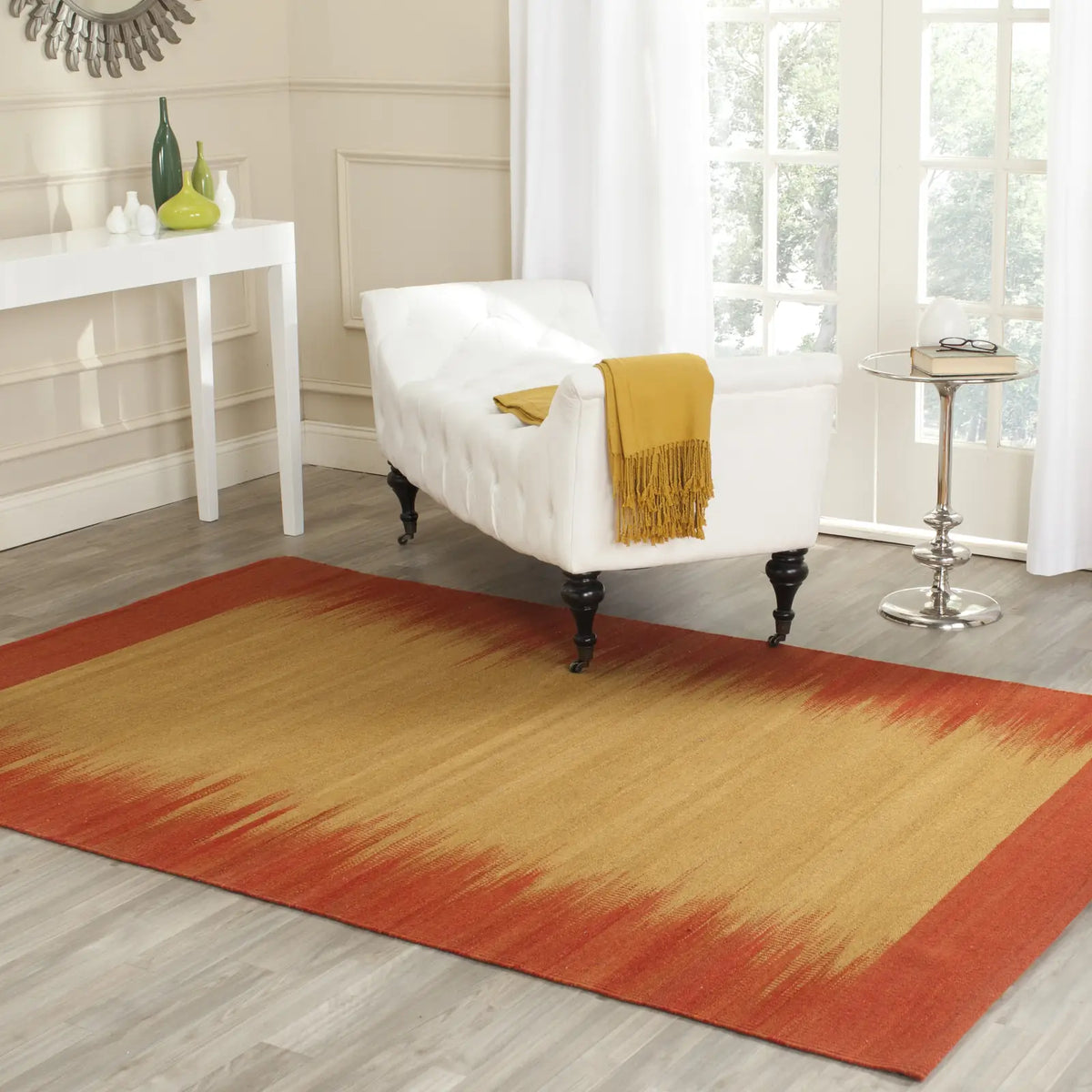 Safavieh Kilim 4'-0" x 6'-0" Rug in Rust