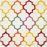 Safavieh Sgk-Shag Kids 6'-7" x 6'-7" Rug in Ivory / Multi