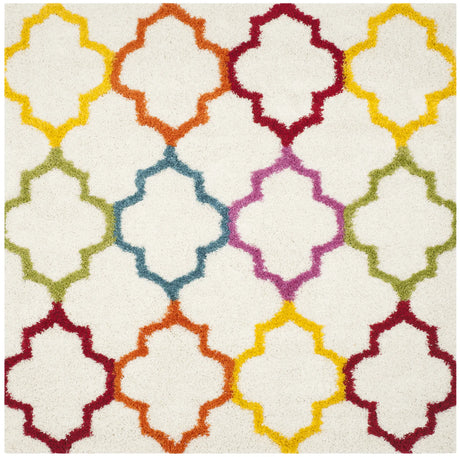 Safavieh Sgk-Shag Kids 6'-7" x 6'-7" Rug in Ivory / Multi