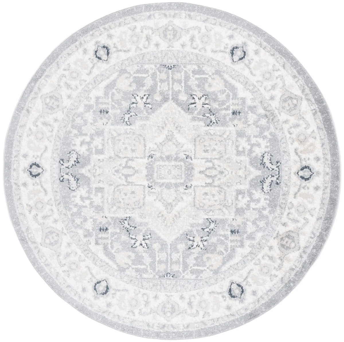 Safavieh Layla 6'-7" x 6'-7" Rug in Ivory Grey / Charcoal