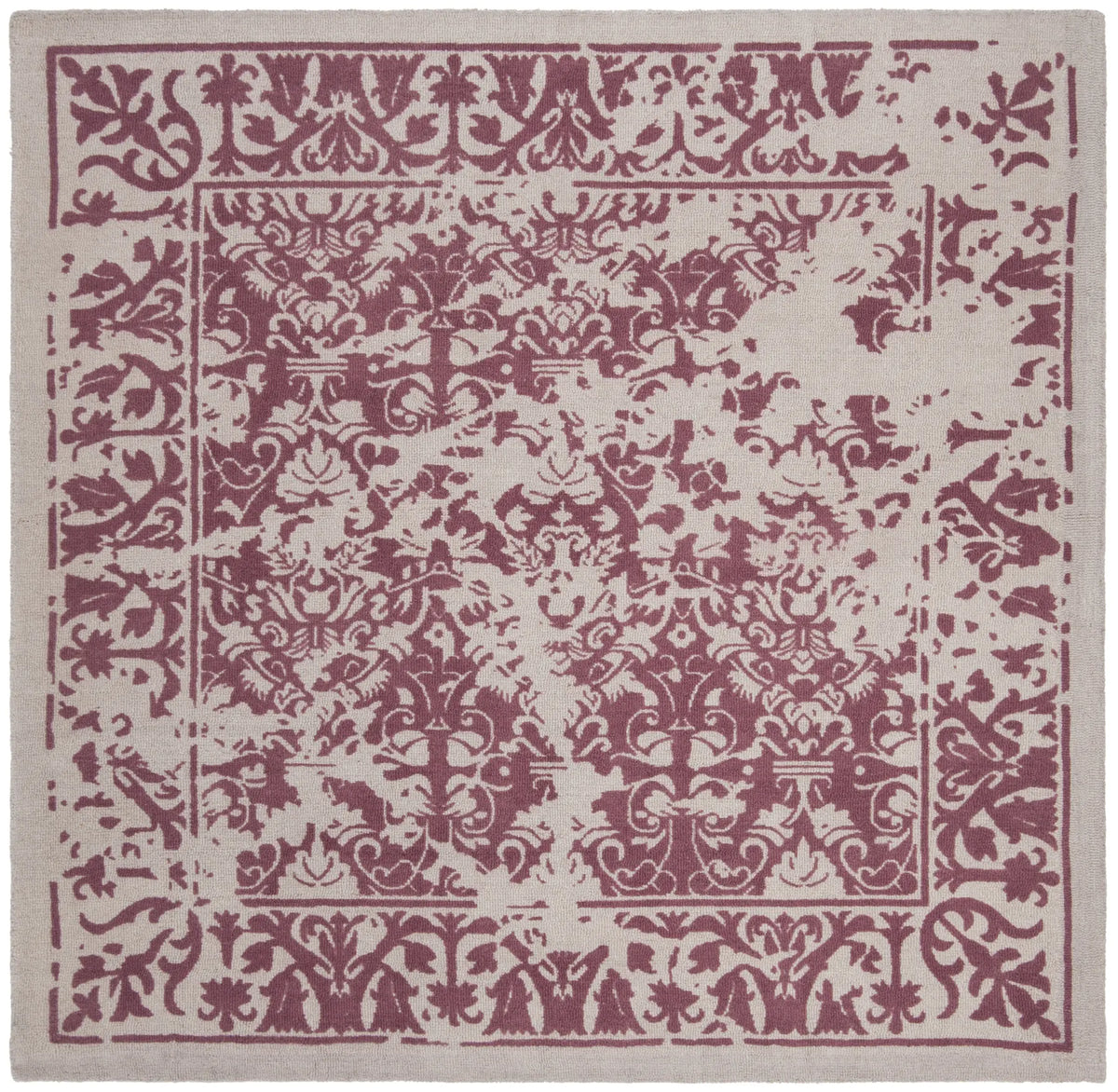 Safavieh Restoration Vintage 6'-0" x 6'-0" Rug in Silver / Purple