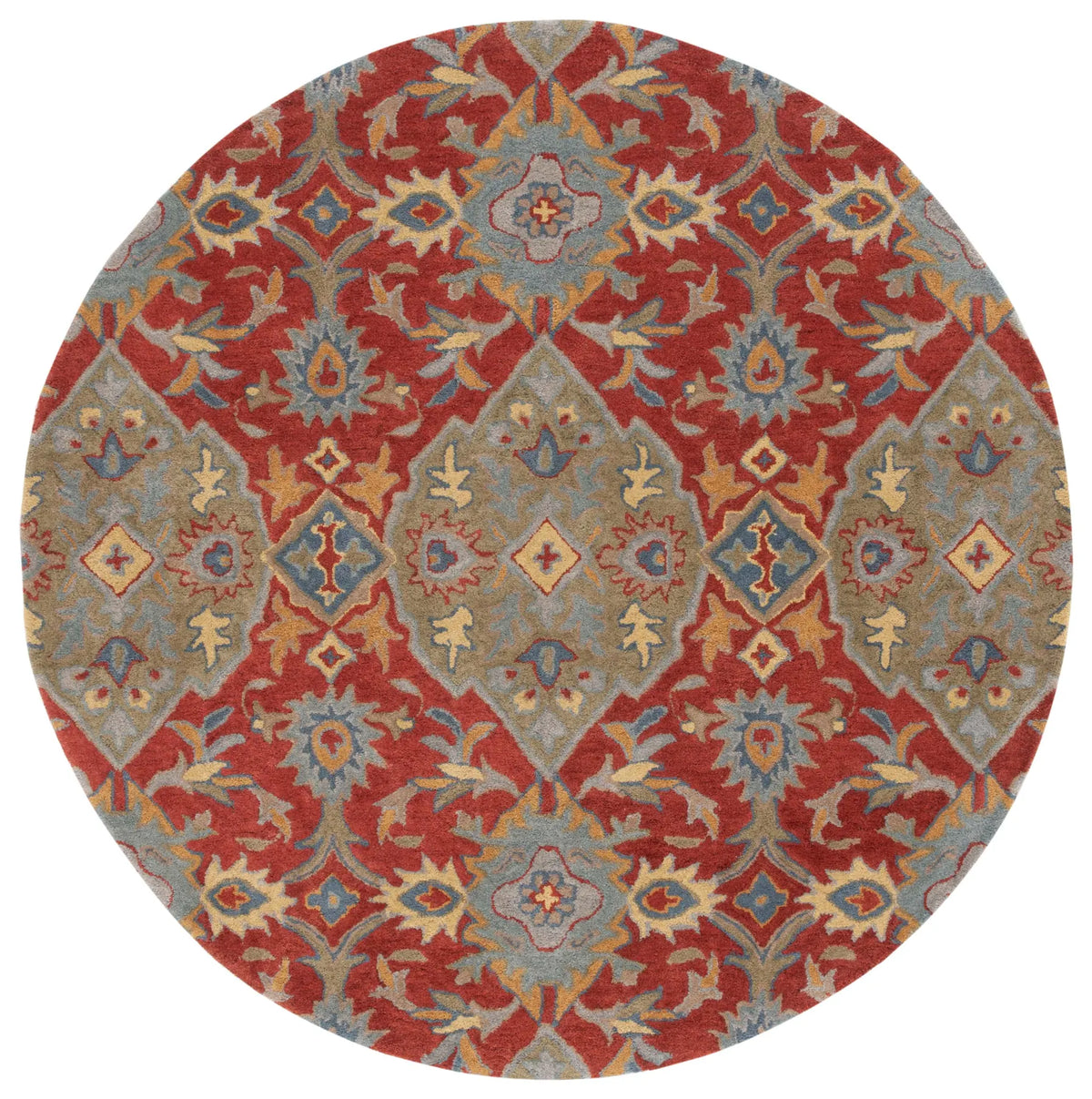 Safavieh Heritage 6'-0" x 6'-0" Rug in Red / Green
