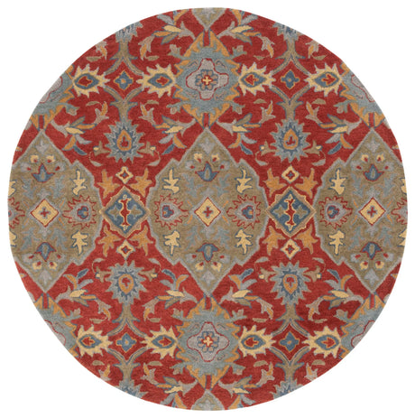 Safavieh Heritage 6'-0" x 6'-0" Rug in Red / Green