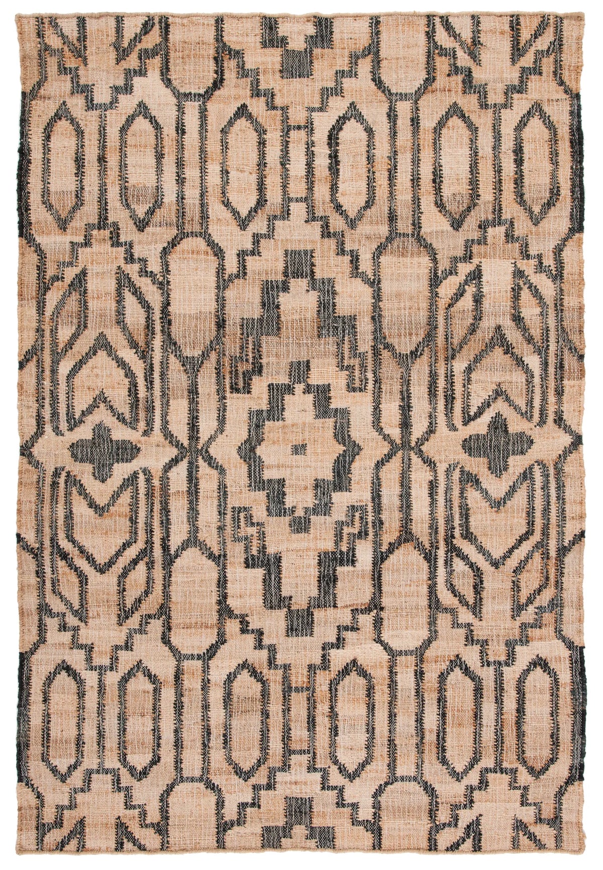 Safavieh Natural Fiber 4'-0" x 6'-0" Rug in Natural / Black