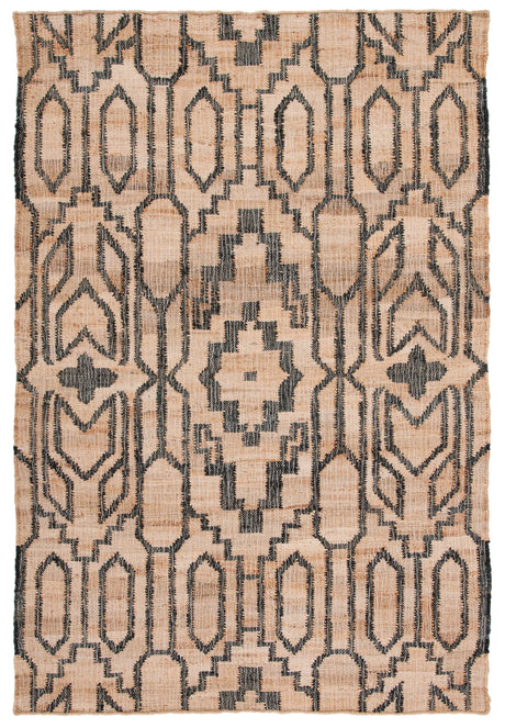 Safavieh Natural Fiber 4'-0" x 6'-0" Rug in Natural / Black