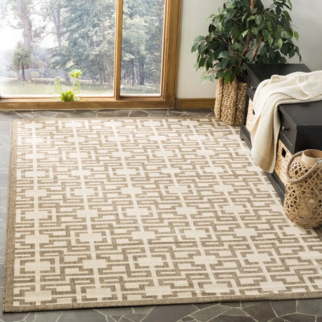 Safavieh Martha Stewart 4'-0" x 5'-7" Rug in Beige / Brown