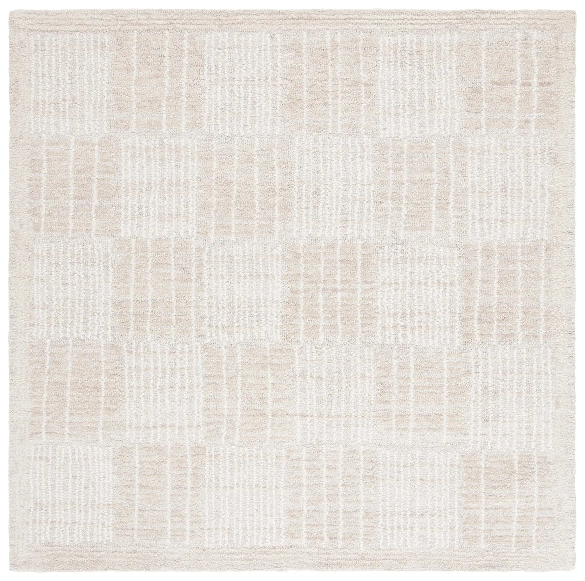 Safavieh Abstract 6'-0" x 6'-0" Rug in Light Brown / Ivory
