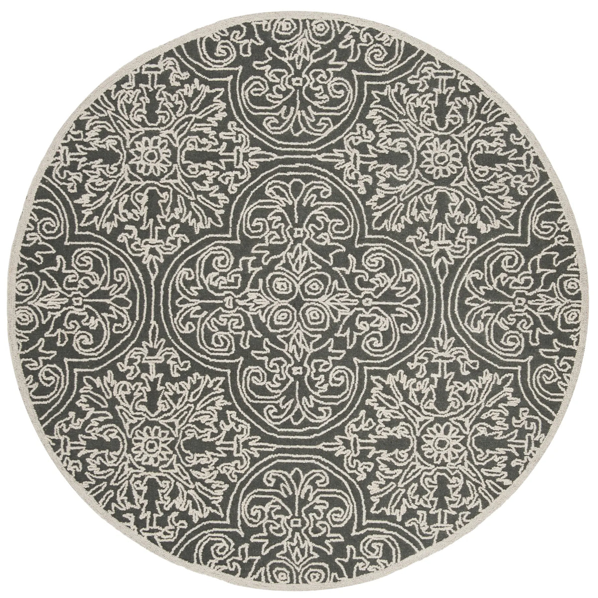 Safavieh Trace 6'-0" x 6'-0" Rug in Dark Grey / Light Grey
