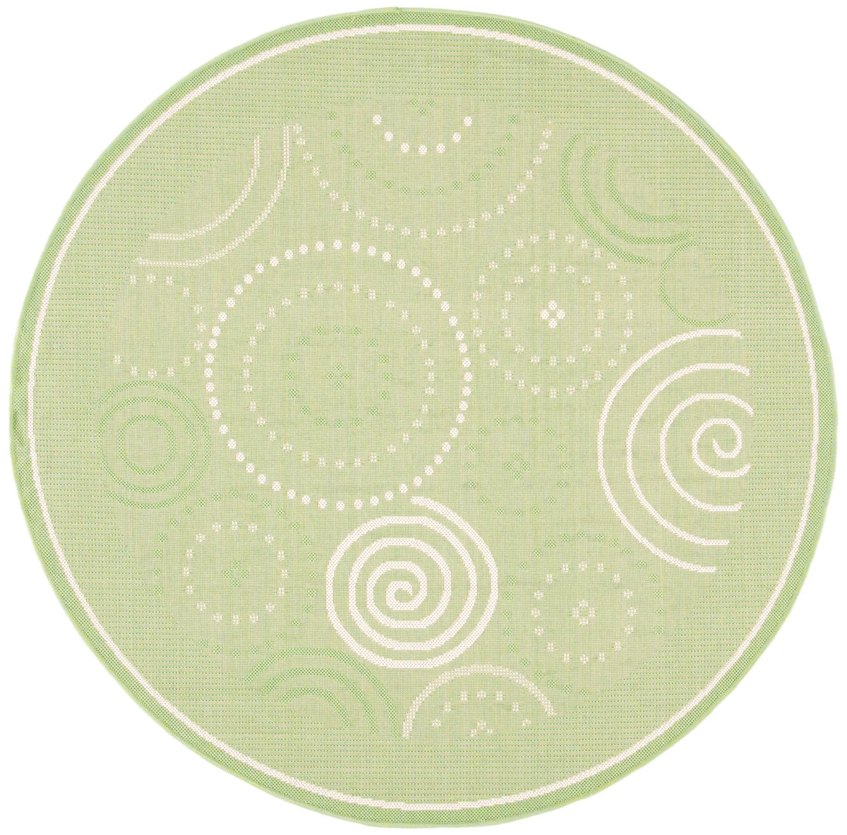 Safavieh Courtyard 5'-3" x 5'-3" Rug in Olive / Natural