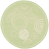 Safavieh Courtyard 5'-3" x 5'-3" Rug in Olive / Natural