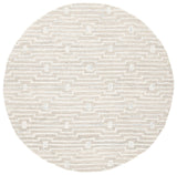 Safavieh Micro-Loop 5'-0" x 5'-0" Rug in Light Grey / Ivory
