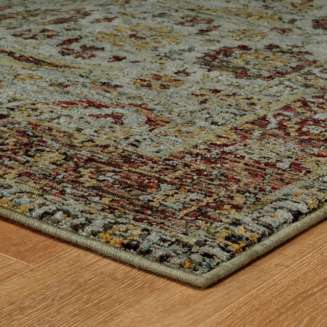 Oriental Weavers Sphinx Andorra 7155A Blue/Red Rugs - corner detail