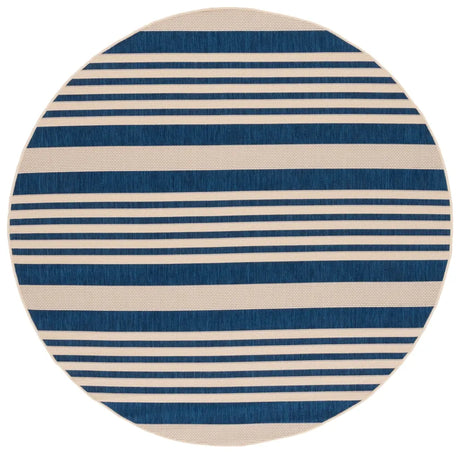 Safavieh Courtyard 6'-7" x 6'-7" Rug in Navy / Beige