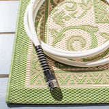 Safavieh Courtyard 6'-7" x 9'-6" Rug in Natural / Olive