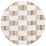 Safavieh Groove 6'-7" x 6'-7" Rug in Ivory / Gold