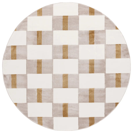 Safavieh Groove 6'-7" x 6'-7" Rug in Ivory / Gold