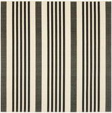 Safavieh Courtyard 6'-7" x 6'-7" Rug in Black / Bone