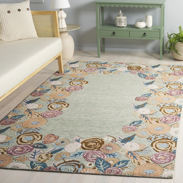 Safavieh Jardin 4'-0" x 6'-0" Rug in Sage / Rust