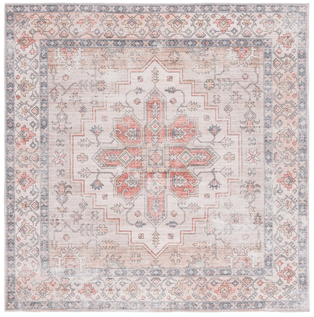 Safavieh Arizona 6'-0" x 6'-0" Rug in Sage / Rust
