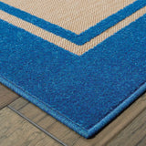 Oriental Weavers Sphinx Cayman 5594B Sand / Blue Rugs - corner detail