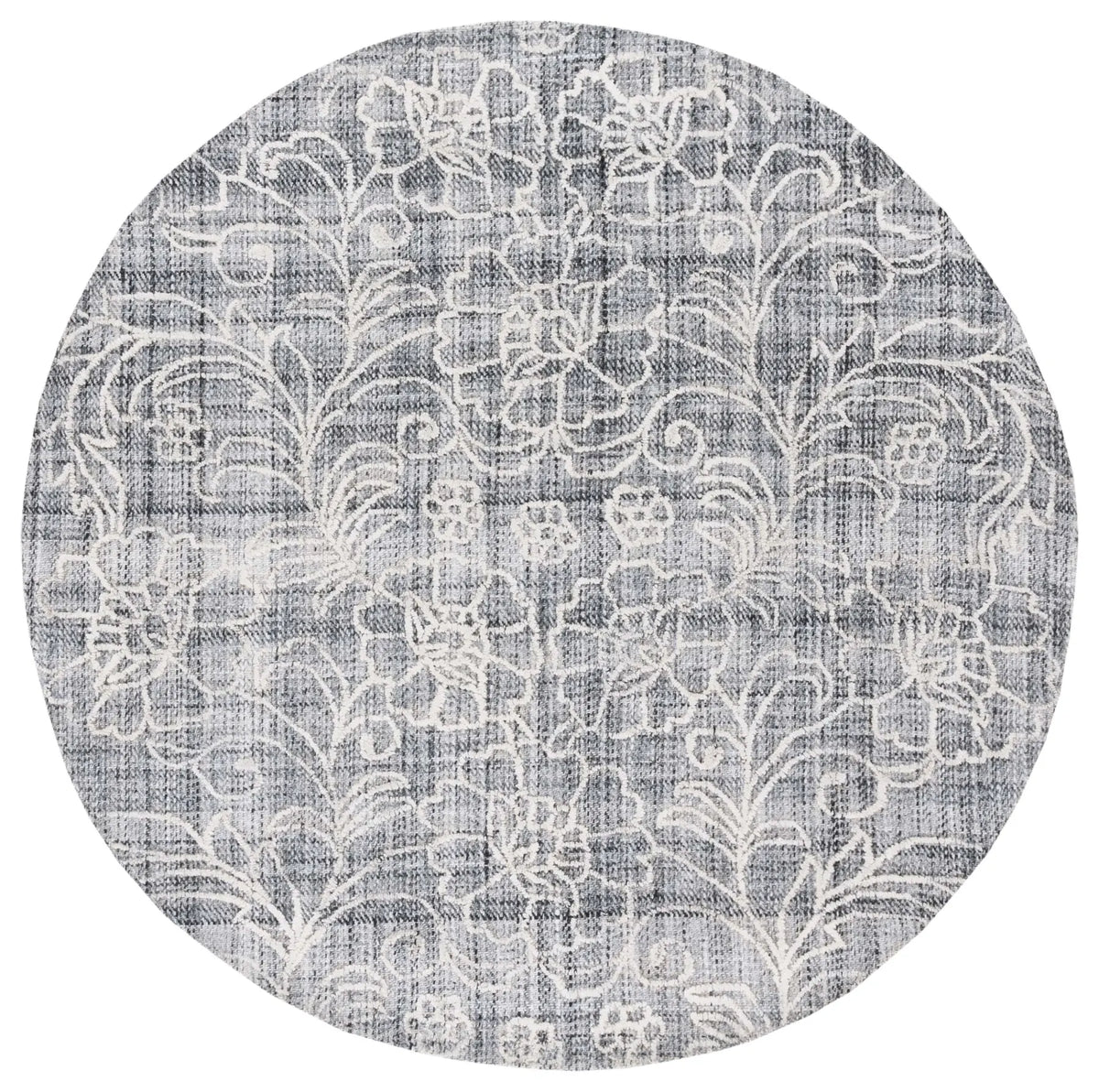 Safavieh Marbella 6'-0" x 6'-0" Rug in Dark Grey / Ivory