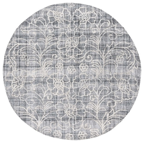 Safavieh Marbella 6'-0" x 6'-0" Rug in Dark Grey / Ivory