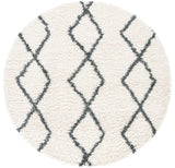 Safavieh Venus Shag 600 6'-7" x 6'-7" Rug in Ivory / Dark Grey