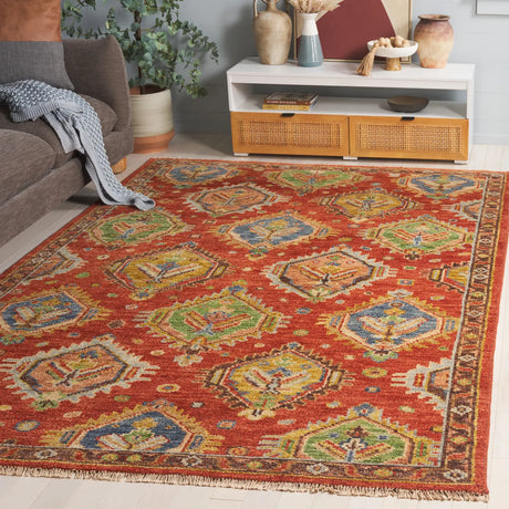 Safavieh Samarkand 6'-0" x 9'-0" Rug in Rust / Brown