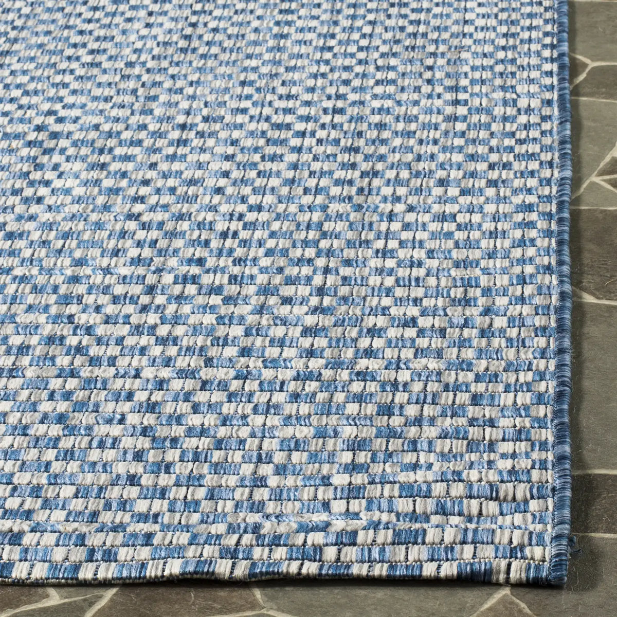 Safavieh Courtyard 4'-0" x 5'-7" Rug in Blue / Light Grey