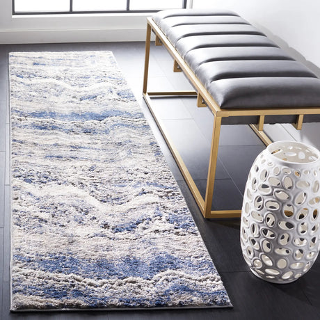 Safavieh Petra 2'-3" x 8'-0" Rug in Light Beige / Blue