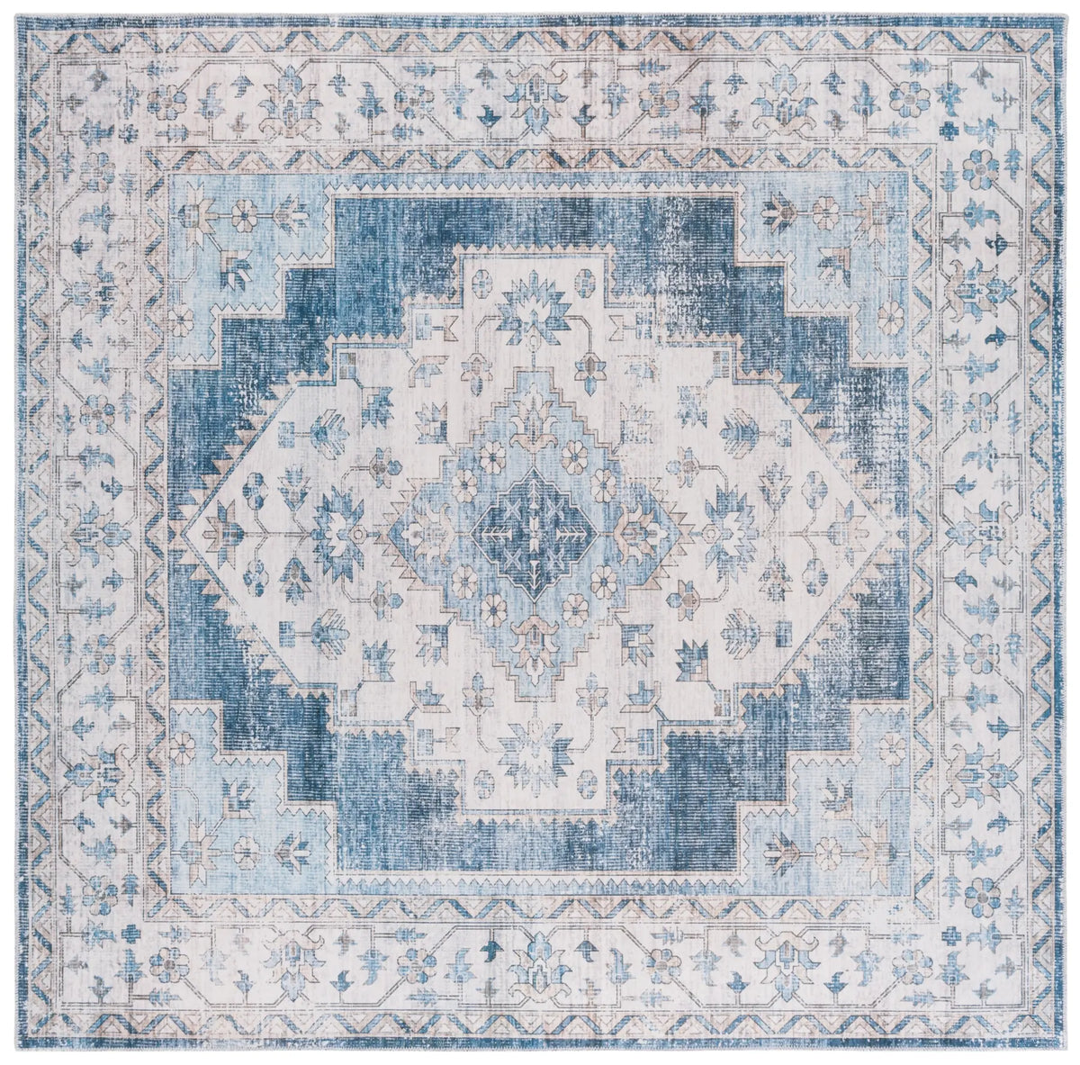 Safavieh Arizona 6'-0" x 6'-0" Rug in Grey / Blue