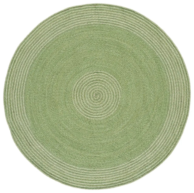 Safavieh Braided 5'-0" x 5'-0" Rug in Green / Ivory