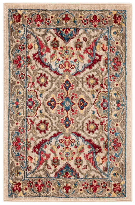 Safavieh Kashan 2'-0" x 3'-0" Rug in Ivory / Taupe